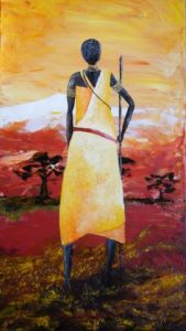 Voir le détail de cette oeuvre: Massaï au lever du jour